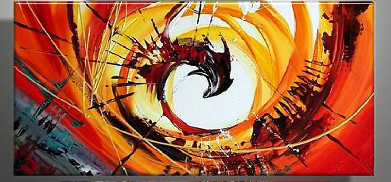 peinture spirale orangé